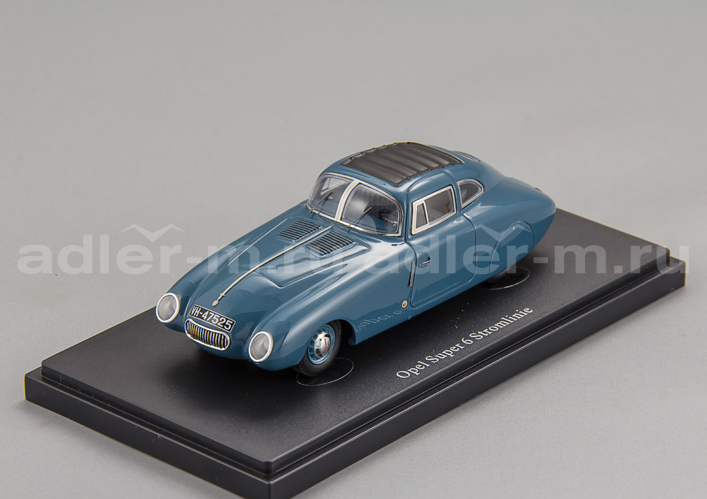 AUTOCULT 1:43 Opel Super 6 Streamliner (Germany 1938) (grey-blue) ATC04034