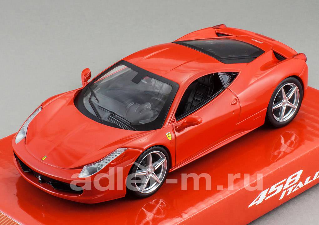 HOT WHEELS ELITE 1:24 Ferrari 458 Italia (red) BCK04
