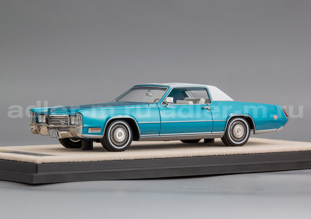 GLM + STAMP MODELS 1:43 Cadillac Eldorado Biarritz - 1970 (lucerne aqua firemist) STM70003