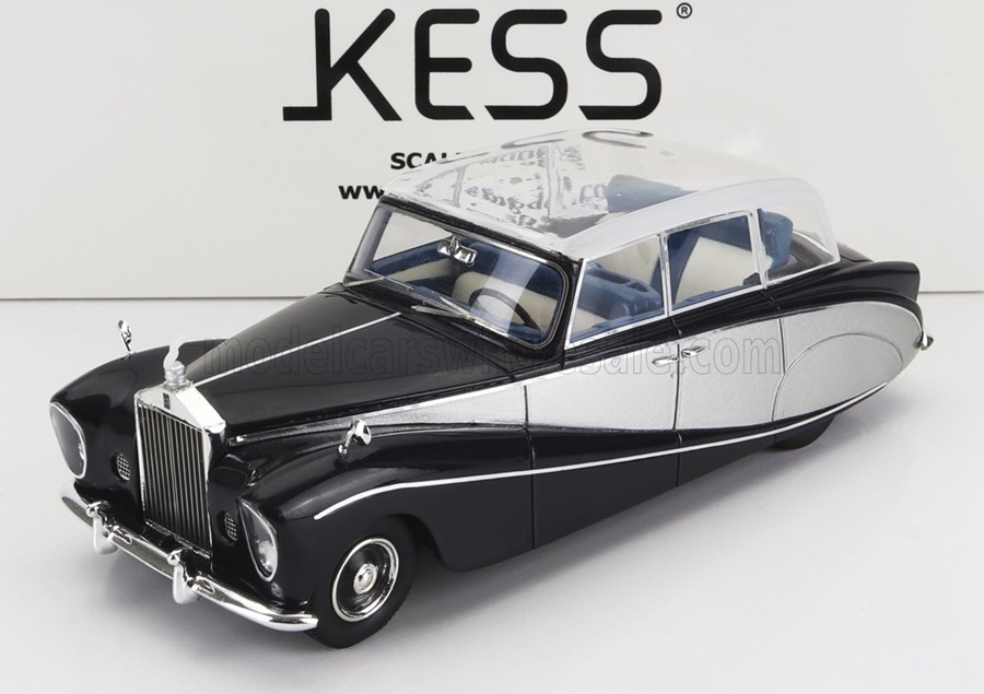 KESS SCALE MODELS 1:43 Rolls-Royce Silver Wraith Perspex Top Saloon (1956) Ex Nubar Gulbenkenian (blue / silver) KE43049050