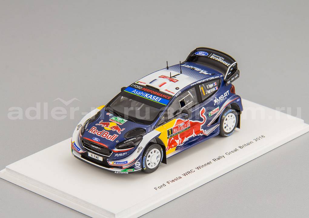 SPARK 1:43 Ford Fiesta WRC #1 Winner Rally Great Britain 2018 S. Ogier - J. Ingrassia S5972