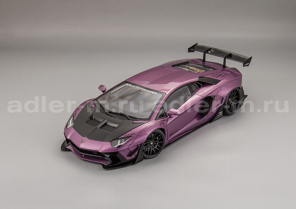 AUTOART 1:18 Liberty Walk LB Works Lamborghini Aventador Limited Edition (viola / carbon) 79242