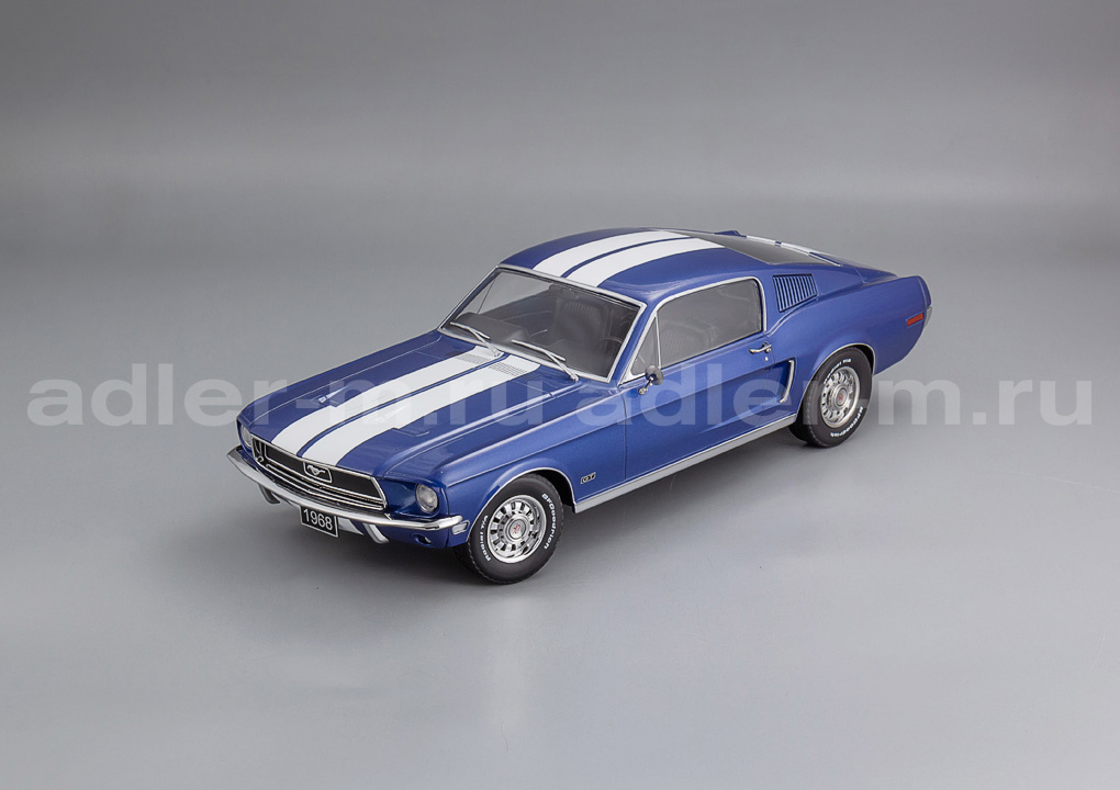 KK SCALE 1:18 Ford Mustang GT Fastback - 1968 (blue met.) KKDC181394