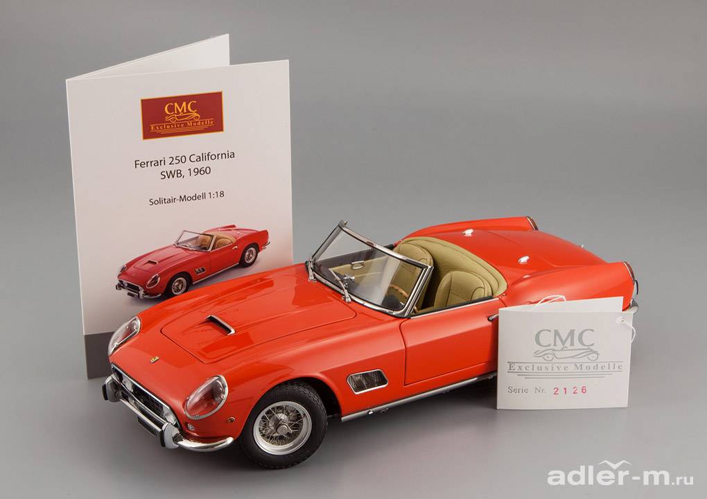 CMC 1:18 Ferrari 250 GT SWB California Spyder 1961 (red) M-091