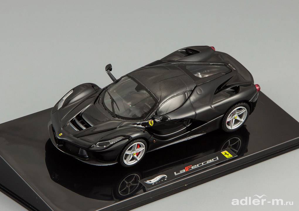 HOT WHEELS ELITE 1:43 Ferrari LaFerrari 2013 (black with carbon roof) BCT84