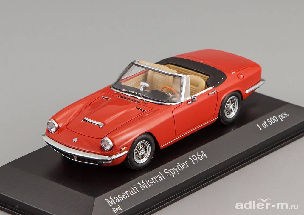 MINICHAMPS 1:43 Maserati Mistral Cabriolet 1966 (red) 437123430