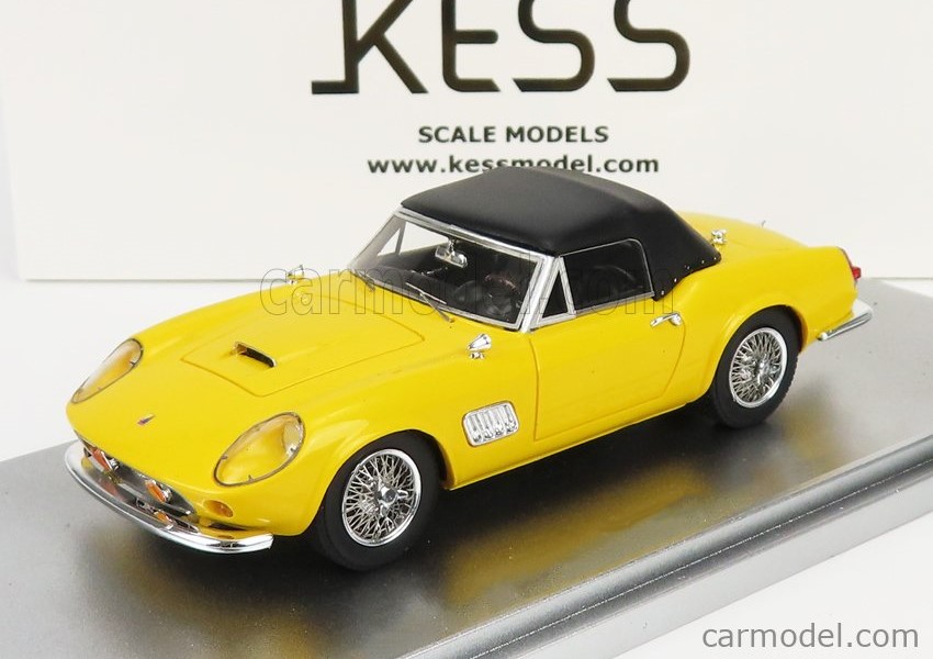 KESS SCALE MODELS 1:43 Ferrari 250GT California Modena Spyder - 1961 (closed) (yellow) KE43058003