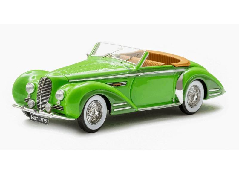 ESVAL MODELS 1:43 Delahaye 135 cabriolet by Chapron - 1948 (two-tone green) EMEU43017A
