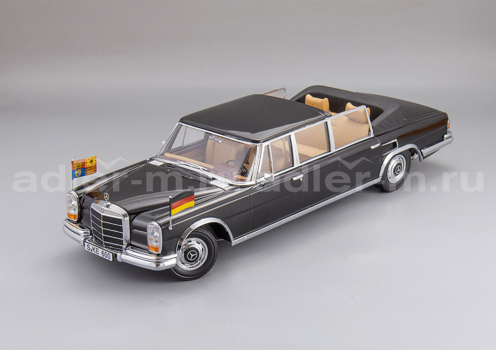 KK SCALE 1:18 Mercedes-Benz 600 W100 Landaulet "Queen Elizabeth II / Kiesinger" - 1965 (black) KKDC181185