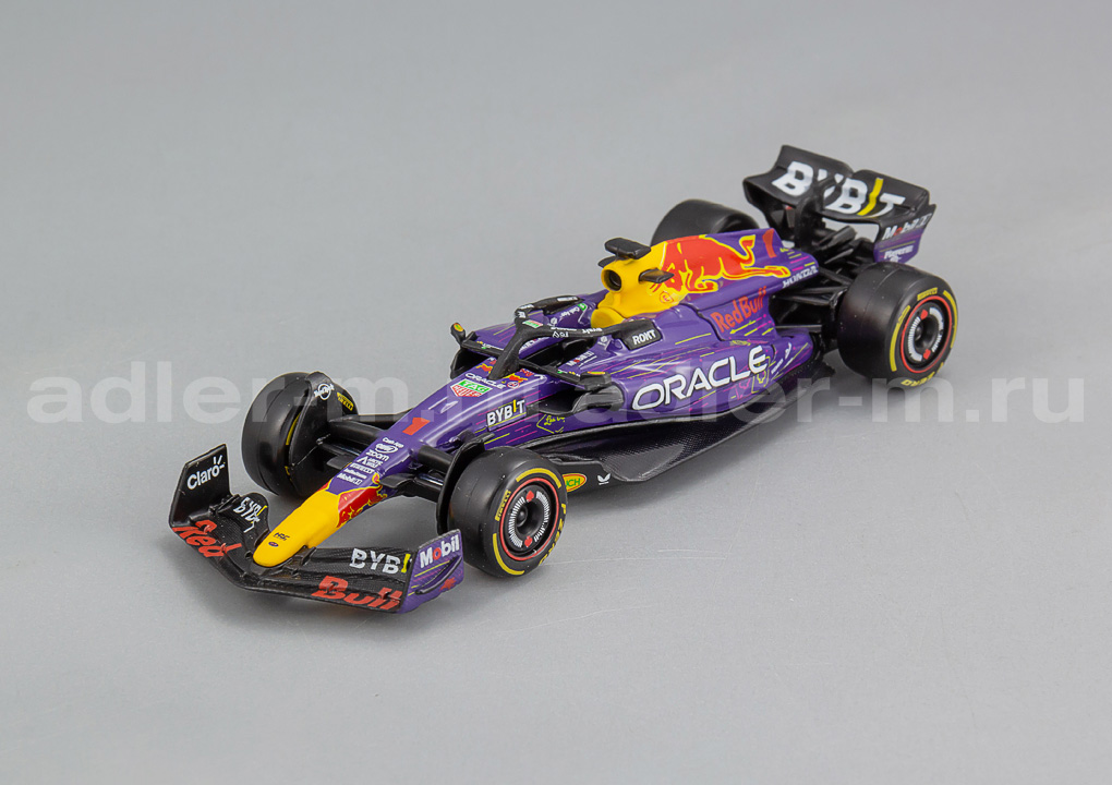 BBURAGO 1:43 Red Bull RB20 Team Oracle Red Bull Racing #1 World Champion Winner GP USA 2023 M.Verstappen BU18-38082-V-VEGAS