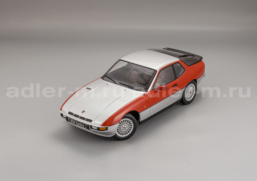 KK SCALE 1:18 Porsche 924 Turbo - 1986 (silver/red) KKDC180902