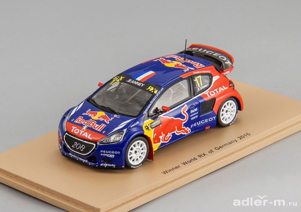 SPARK 1:43 Peugeot 208 #17 Winner WRX Germany 2015 Davy Jeanney S5195
