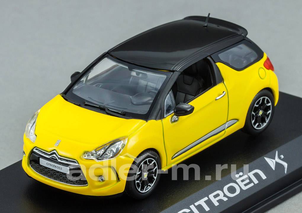 NOREV 1:43 Citroen DS3 2010 (yellow with black roof) 155284