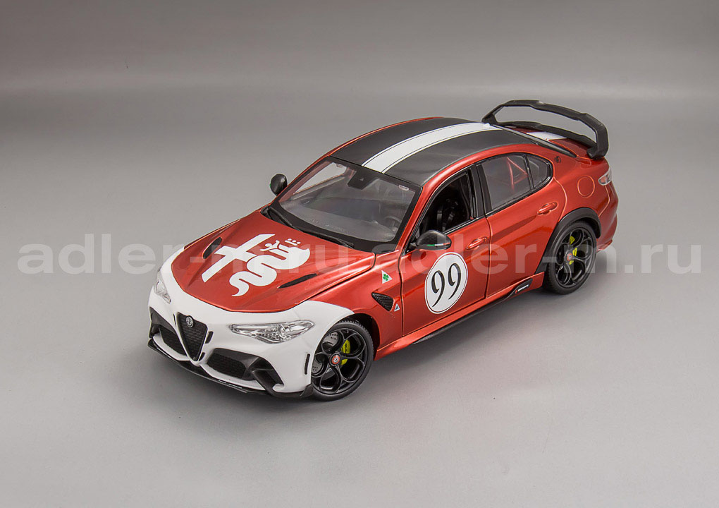 BBURAGO 1:18 Alfa Romeo Giulia GTAm #99 Racing - 2020 (white / red /  black) BU11049-WR99