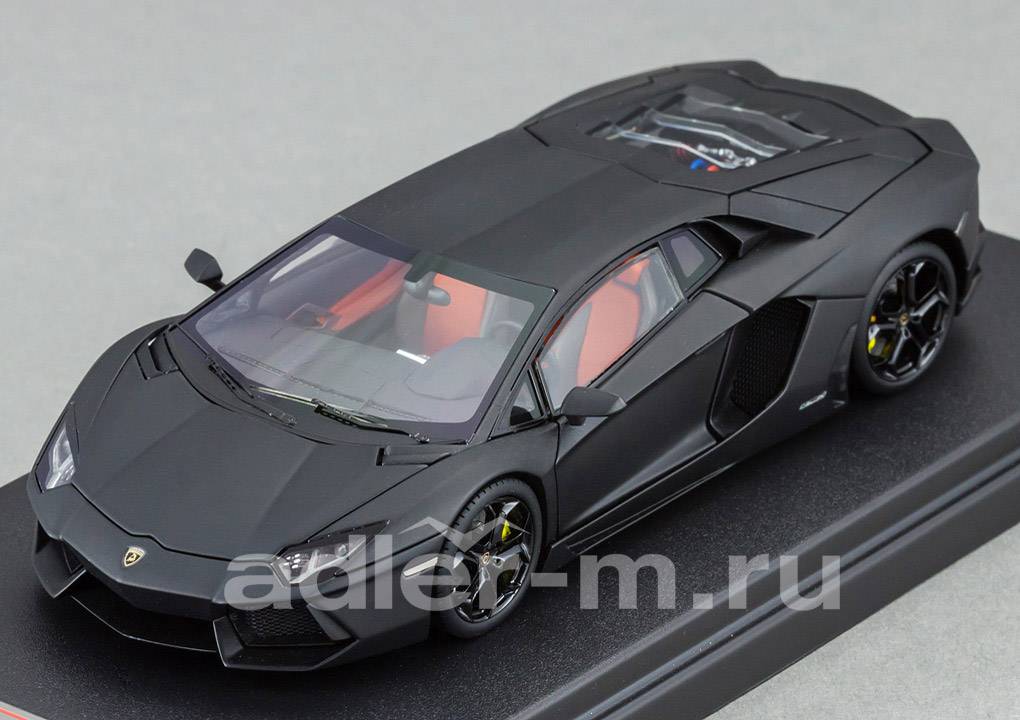 FRONTIART  1:43 Lamborghini Aventador LP700-4 [всё открывается] (matt black) FA003-05