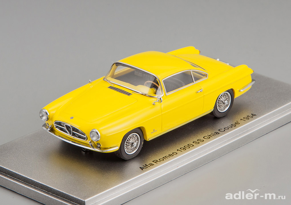 KESS SCALE MODELS 1:43 Alfa Romeo 1900 SS Ghia Coupe 1954 (yellow) KE43000211