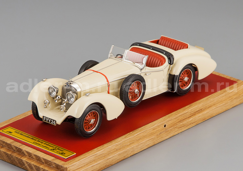 EMC (В. ПИВТОРАК) 1:43 Mercedes-Benz SS By Erdmann & Rossi, top down + extra seat (beige) EMC-SSER03-BG