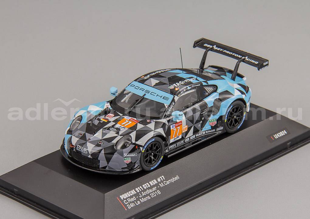 IXO 1:43 Porsche 911 RSR #77 Class Winner LMGTE Am 24h LeMans 2018 LE43024
