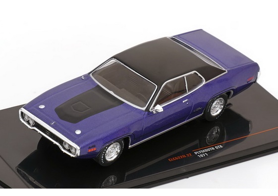 IXO 1:43 Plymouth GTX - 1971 (Purple Metallic/Black) CLC622