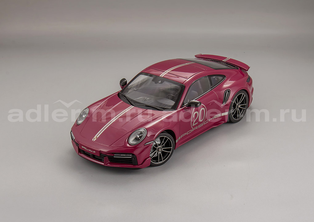 MINICHAMPS 1:18 Porsche 911 (992) Turbo S Coupe Sport Design - 2021 (strawberry red) 155069172