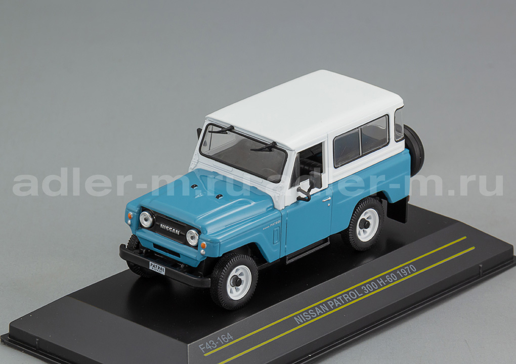 FIRST 43 1:43 Nissan Patrol 300 H-60 - 1970 (blue/white) F43-164