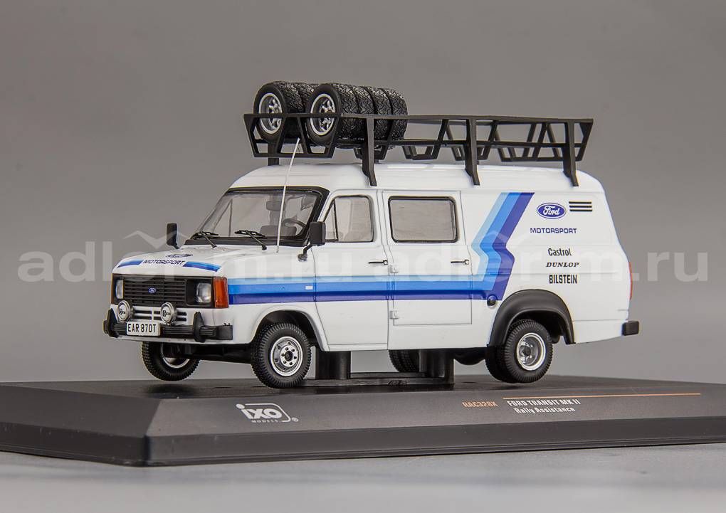 IXO 1:43 Ford Transit MK II Team Ford 1979 Assistance with roof rac RAC328X