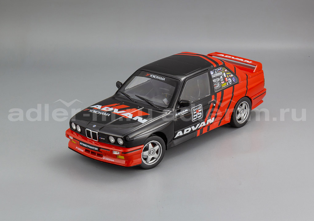 SOLIDO 1:18 BMW E30 M3 ADVAN DRIFT Team, 1990 (black / red) S1801521