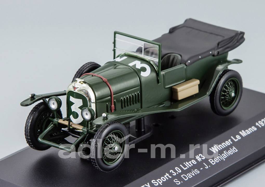 IXO 1:43 Bentley Sport 3.0 lit. #3 Winner LM 1927 S.Davis-J.Benjafield LM1927