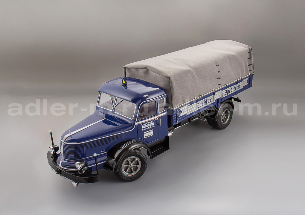 ROAD KINGS 1:18 Krupp Titan SWL 80 Canvas Top 1950-1954 Dachser (darkblue/black) RK180132