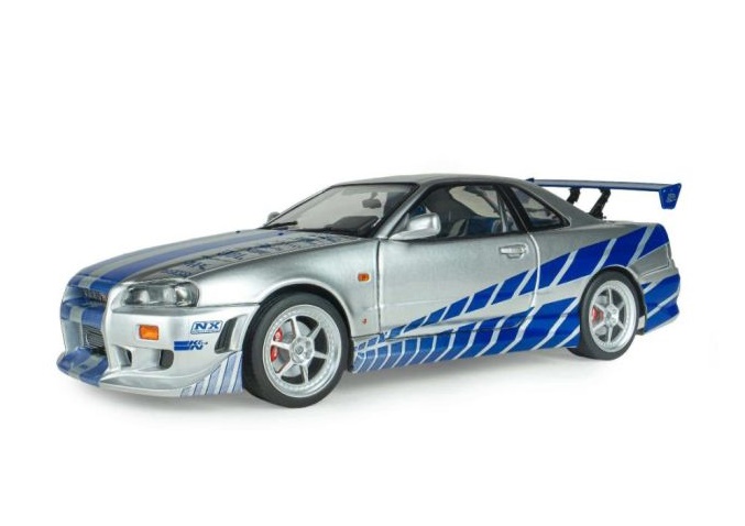 SOLIDO 1:18 Nissan Skyline GT-R (BNR34) 2FAST2FURIOUS BRIAN S1804315A