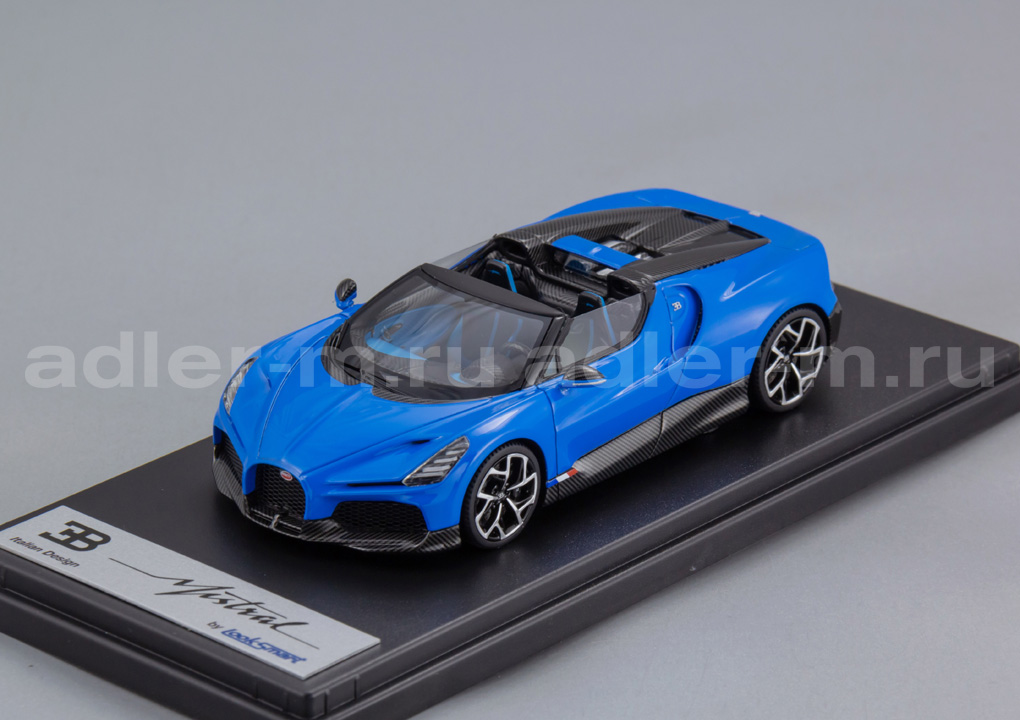 LOOKSMART 1:43 Bugatti W16 Mistral (blue) LS544C