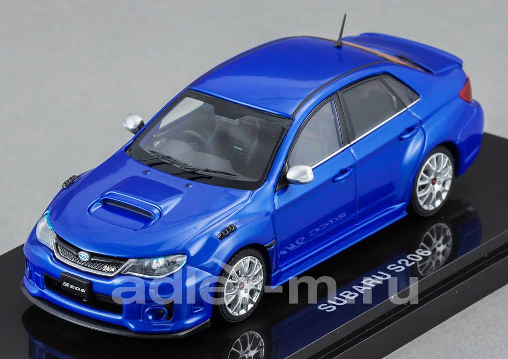 EBBRO 1:43 Subaru Impreza WRX STI S206 2011 (WR blue) 44781