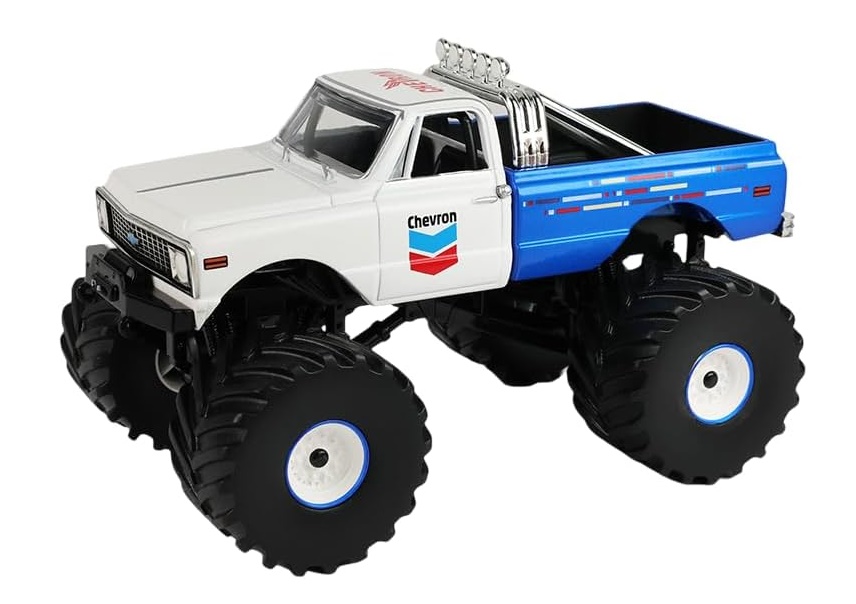 GREENLIGHT 1:43 Chevrolet K-10 Monster Truck "Chevron 150th Anniversary" Bigfoot 1972 (white / blue) 88063