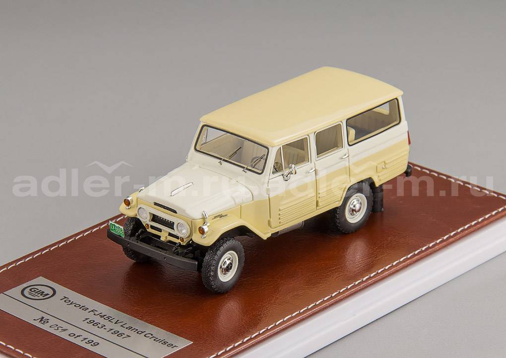 GLM (GIM) 1:43 Toyota Land Cruiser FJ45LV 4х4 - 1966 (biege / white) GIM015B
