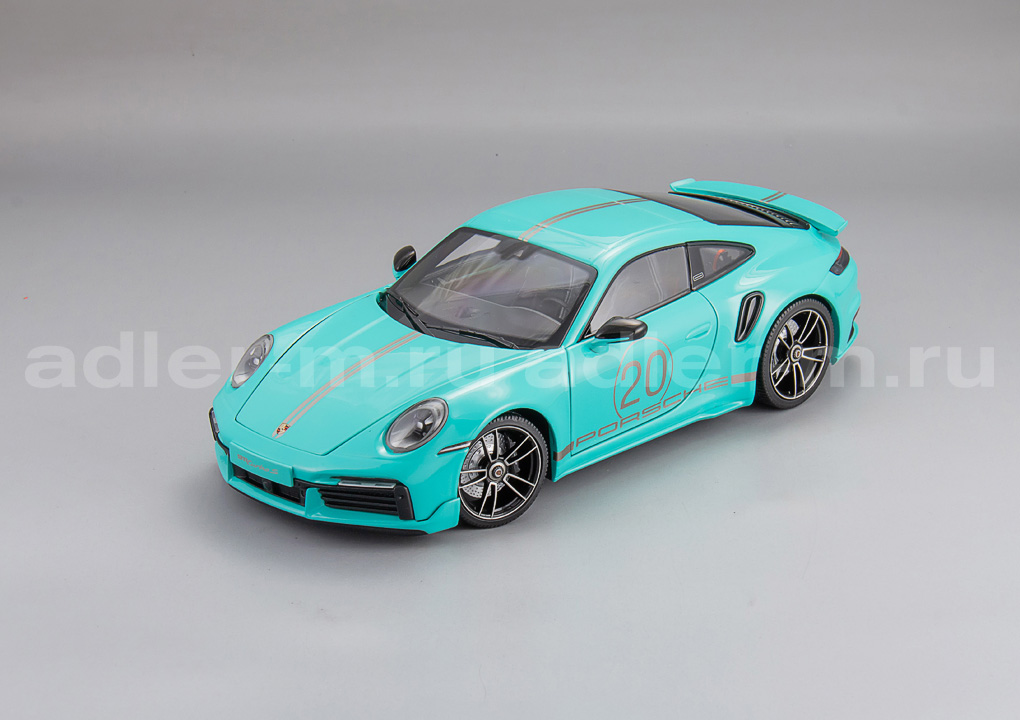 MINICHAMPS 1:18 Porsche 911 (992) Turbo S Coupe Sport Design – 2021 (mint-green) 113069077