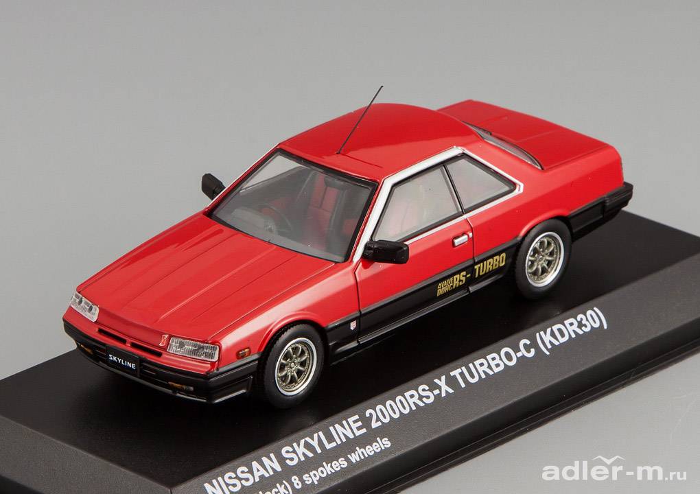 KYOSHO 1:43 Nissan Skyline 2000 RS-X TURBO-C (KDR30) (red / black) 03601RG
