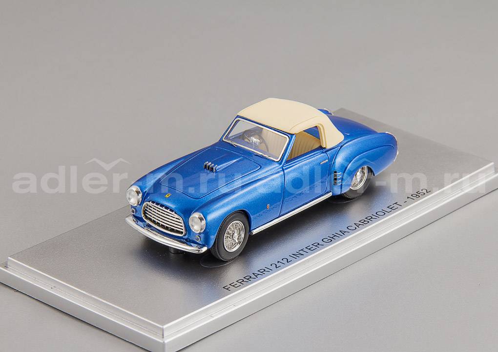 KESS SCALE MODELS 1:43 Ferrari 212 Inter Ghia ch.0233eu Cabriolet closed - 1952 (blue) KE43056011