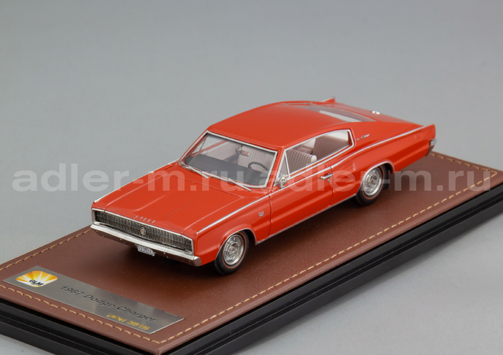GLM + STAMP MODELS 1:43 Dodge Charger - 1967 (bright red) GLM190901