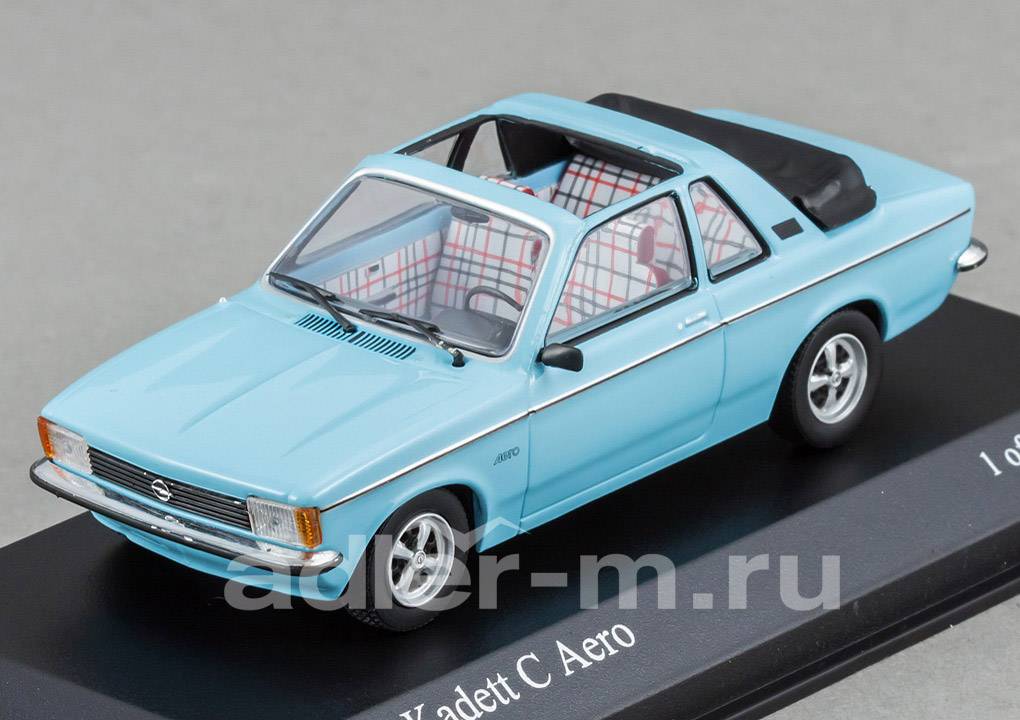 MINICHAMPS 1:43 Opel Kadett C Aero 1977 (light blue) 400048130