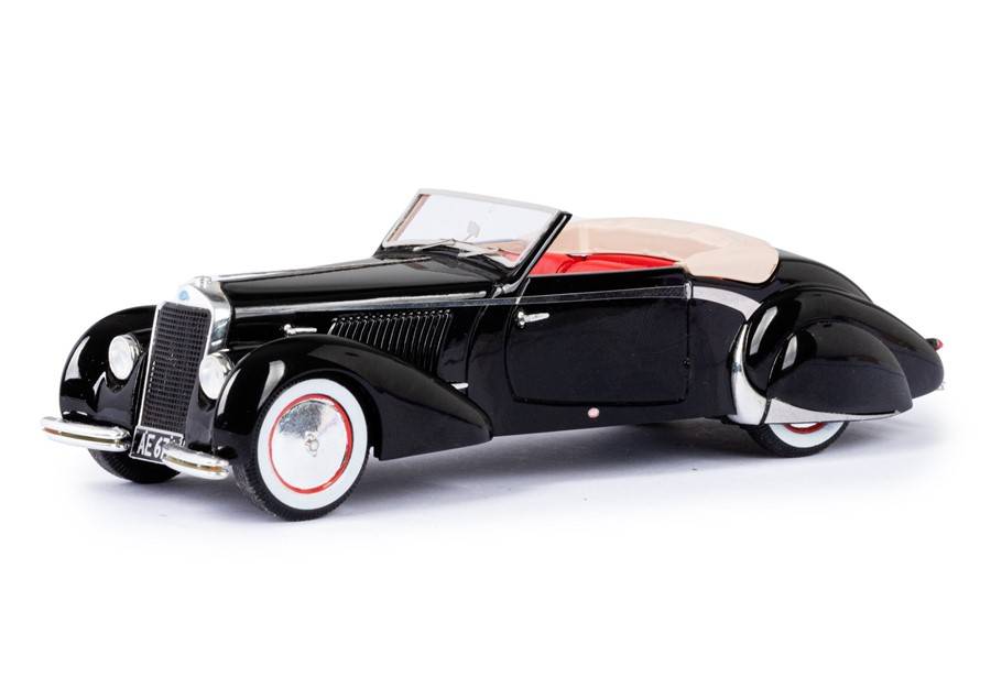 ESVAL MODELS 1:43 Delage D6-70 Cabriolet by Letourneur & Marchand (open roof) - 1939 (black) EMEU43023A