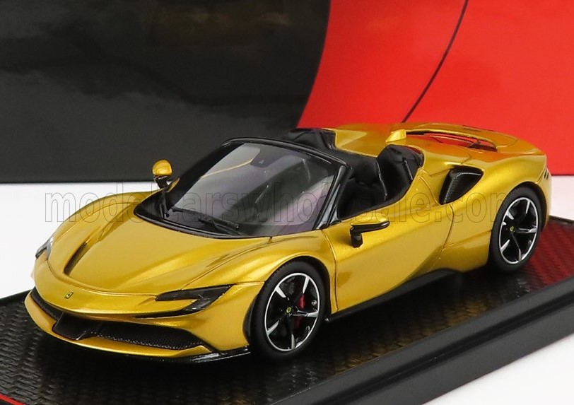 BBR MODELS 1:43 Ferrari SF90 Stradale Hybrid Spider 1000hp - 2020 (open roof) (yellow) BBRC244A
