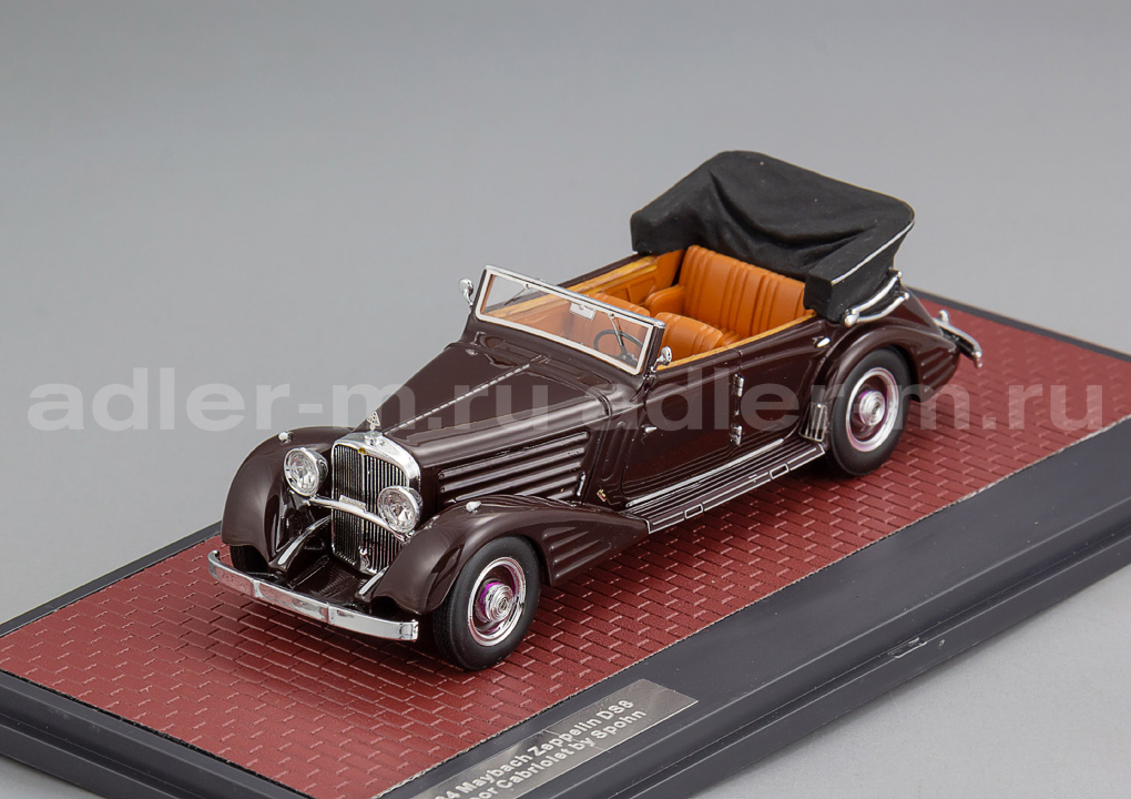 MATRIX 1:43 Maybach Zeppelin DS8 Spohn Cabriolet - 1934 (maroon) MX41301-013