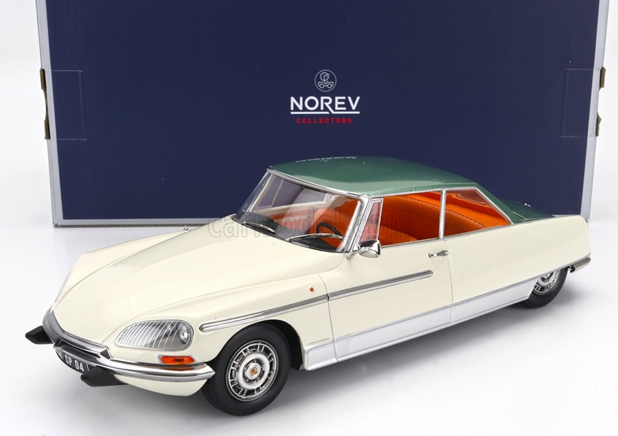 NOREV 1:18 Citroen DS 21 Le Leman - 1968 (ivory and green metallic) 181751