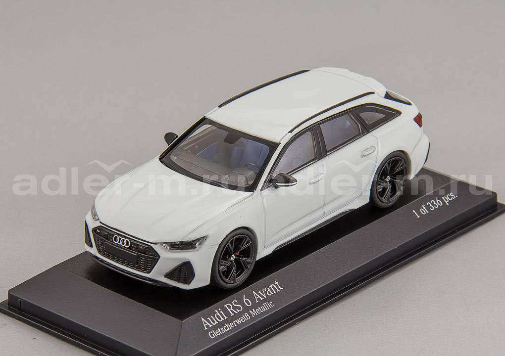 MINICHAMPS 1:43 Audi RS 6 Avant - 2019 (white met) 410018012