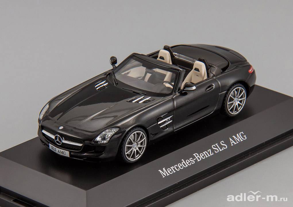 SCHUCO 1:43 Mercedes-Benz SLS AMG Roadster 6.3 2011 (C197) (obsidian black metallic) B66960035
