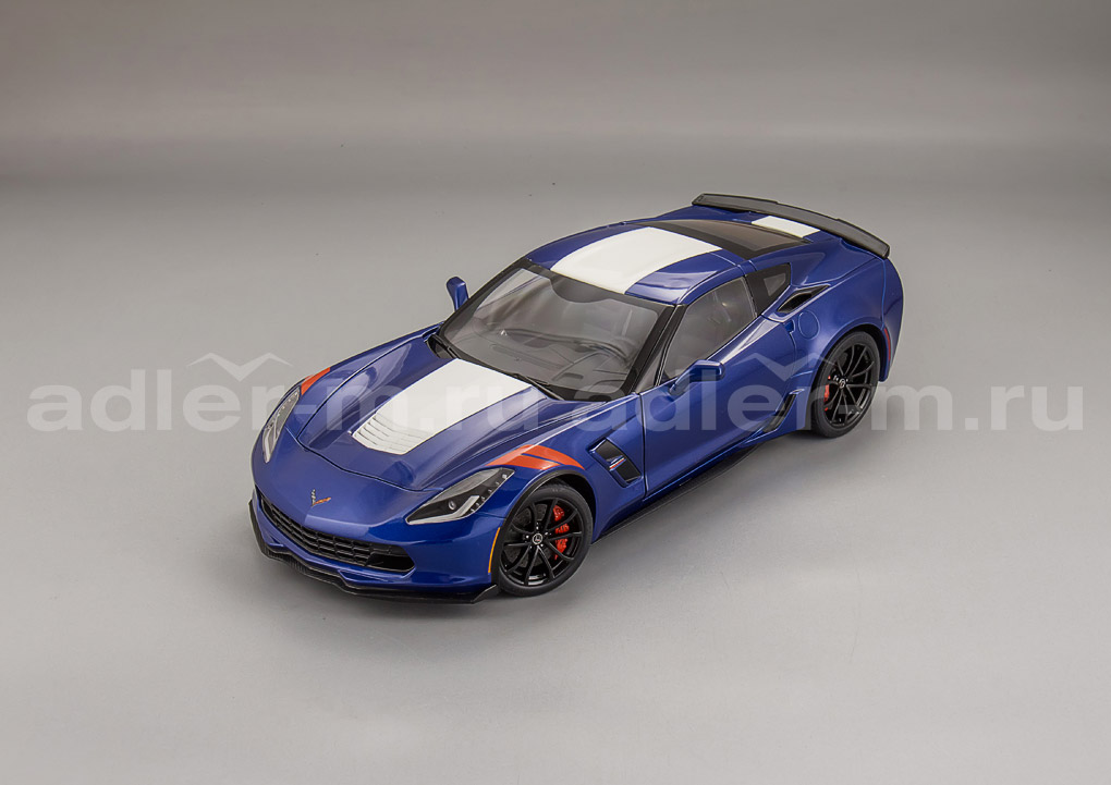 AUTOART 1:18 Chevrolet Corvette C7 Grand Sport - 2017 (blue / white stripes) 71275