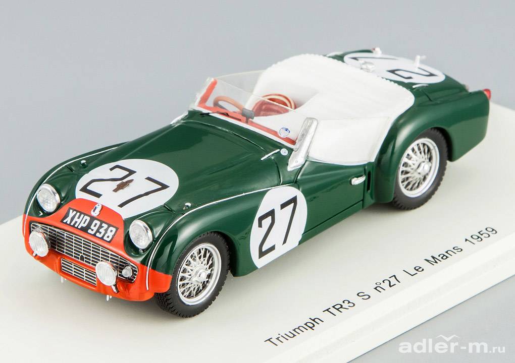 SPARK 1:43 Triumph TR3 S #27 Le Mans 1959 N. Sanderson - C. Dubois S1397