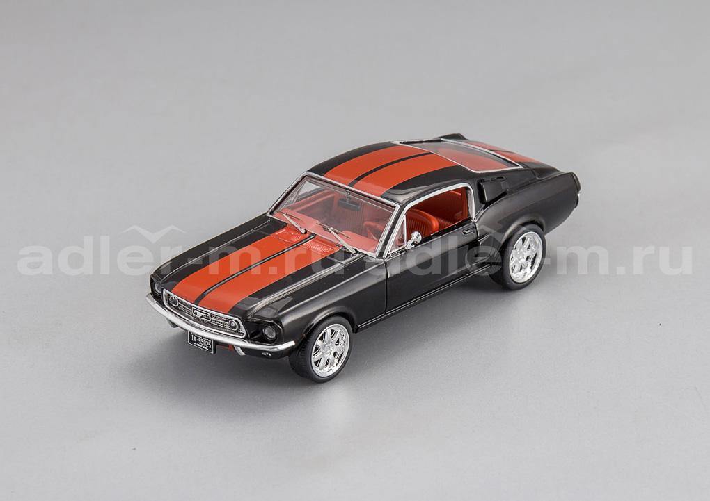 IXO 1:43 Ford Mustang Fastback - 1967 (black/red) CLC478