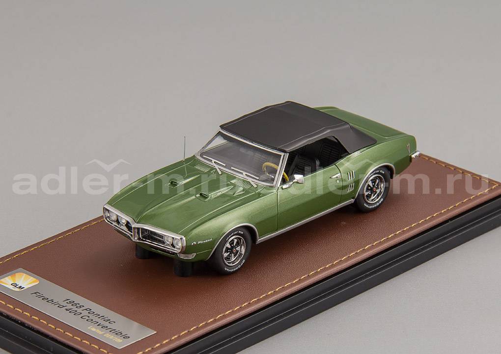 GLM 1:43 Pontiac Firebird 400 Convertible (закрытый) - 1968 (green) GLM191004