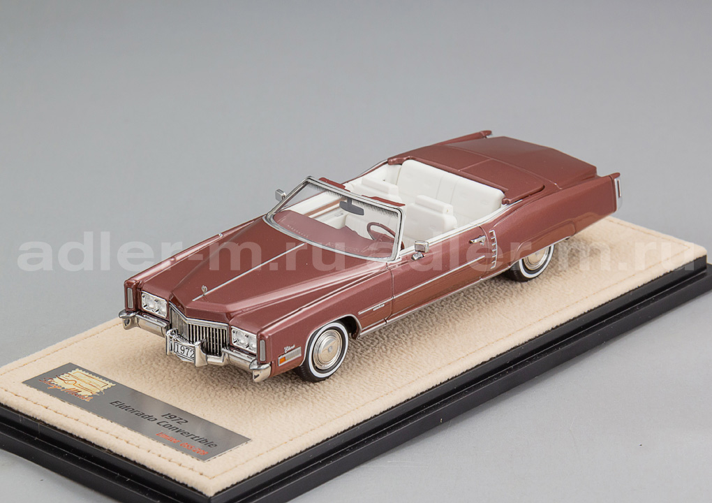 GLM + STAMP MODELS 1:43 Cadillac Eldorado Convertible Open Roof - 1972 (red met) STM72005